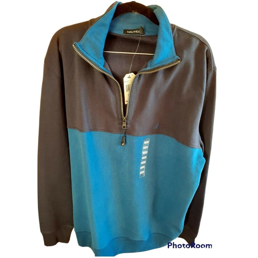 Men’s Nautica quarter zip pullover fleece sweater